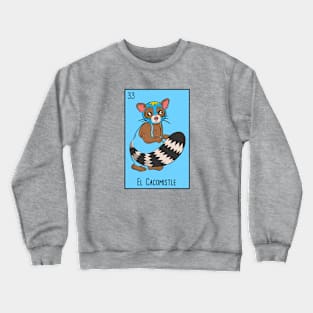 El Cacomistle // Mexican Luchador Loteria Card Crewneck Sweatshirt